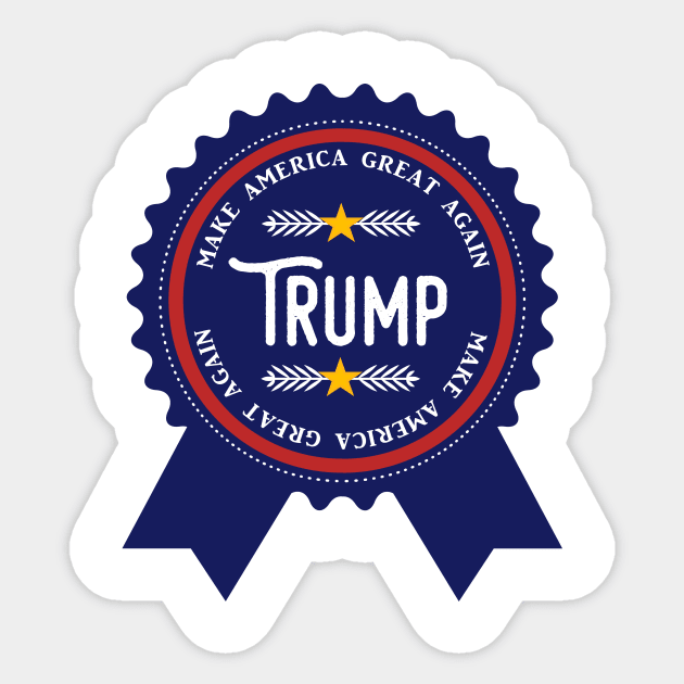 Blue Ribbon MAGA Sticker by HomeGiftShop